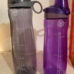 Purple and Gray Water Bottles